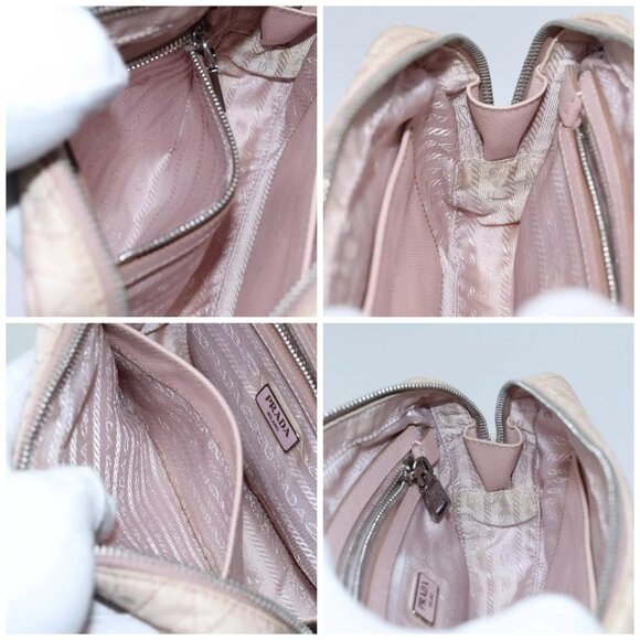 PRADA Quilted Hand Bag Nylon 2way Pink Auth - Picture 16 of 16